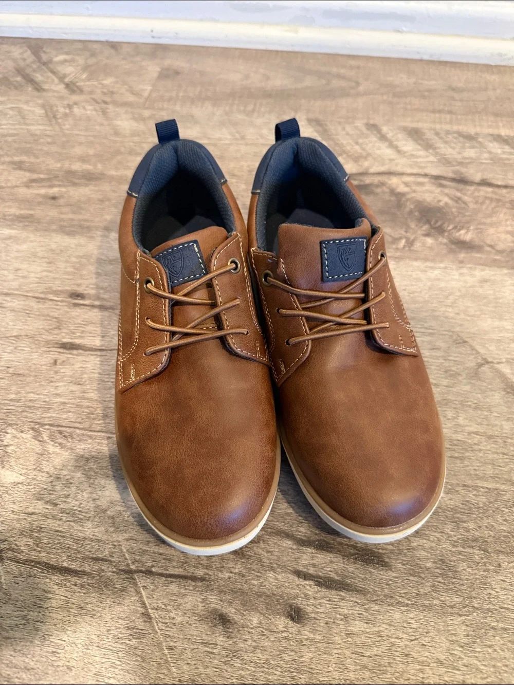 Deer Stags Boys Tan Brown Casual Lace-Up Shoes